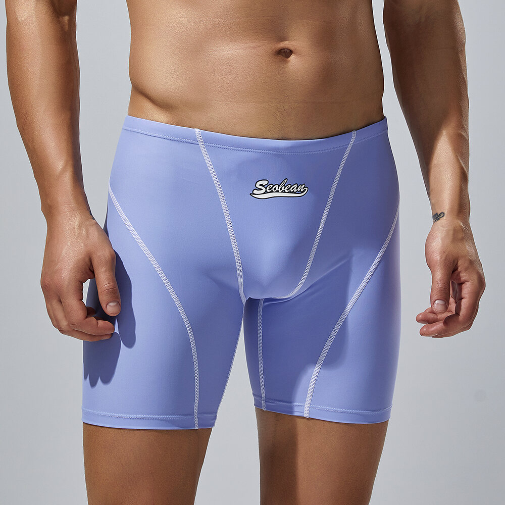 Seobean Nam Thấp Cấp Nhanh Khô Nylon Spandex Quần Bơi Thời Trang Đi Biển Suối Nước Nóng Bộ Đồ Thể Thao