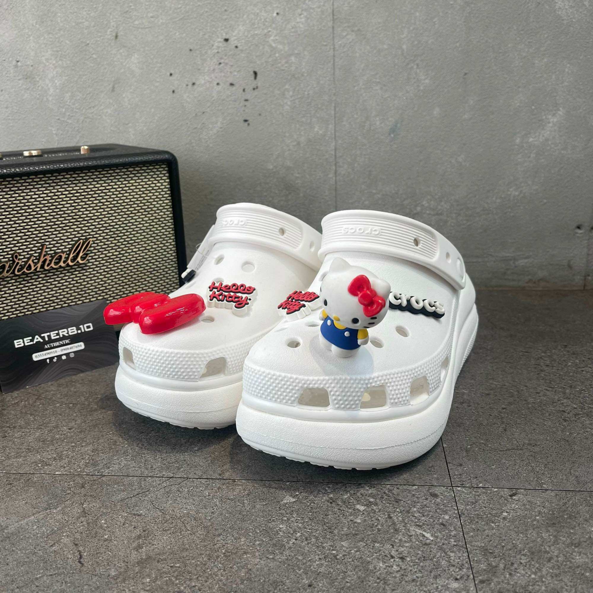 CHÍNH HÃNG - GIÀY CLOG UNISEX CROCS CRUSH CLASSIC WHITE Code: 207521-100