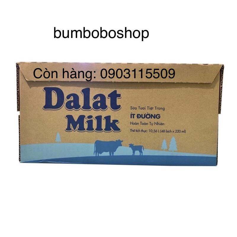 Thùng 48 bịch dalat milk ít đường (220ml/bịch)