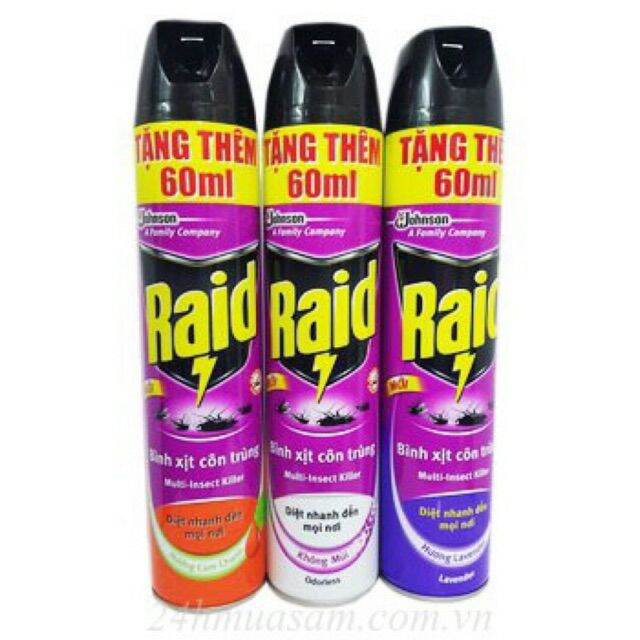 Xịt côn trùng RAID 600ml