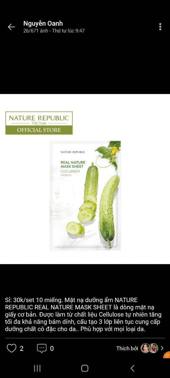 Mặt Nạ Nature republic