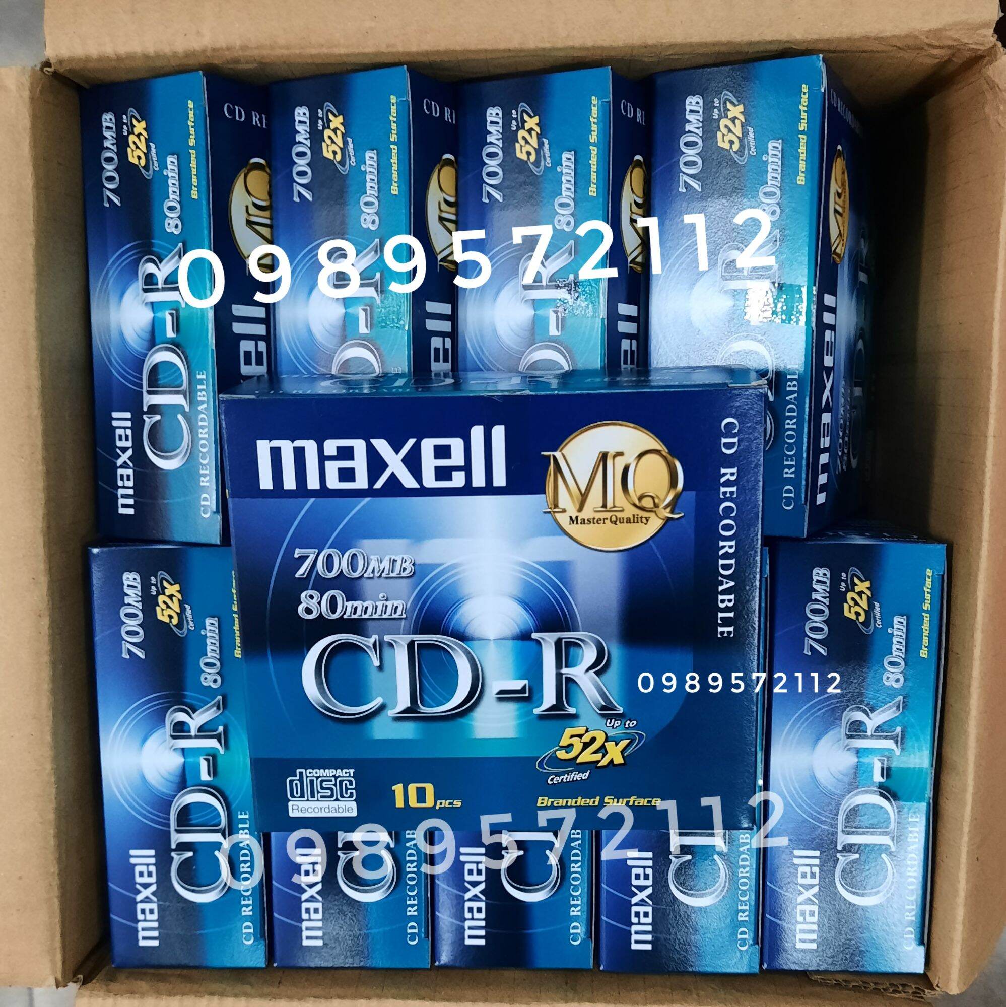 Đĩa CD-R,DVD-R maxell (hộp 10 cái).