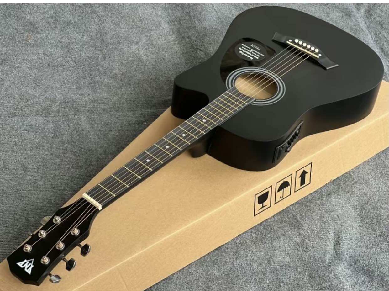 Đàn guitar acoustic T70 giá 1tr50k bản eq kết nối ra loa Đàn T70 size 38 dài 96cm - 5