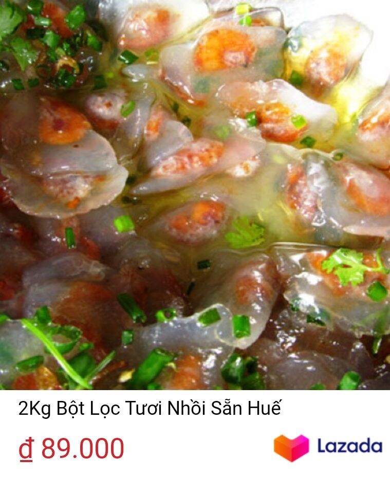 2kg  Bột Lọc Tươi Nhồi Sẵn( đặc sản Huế)