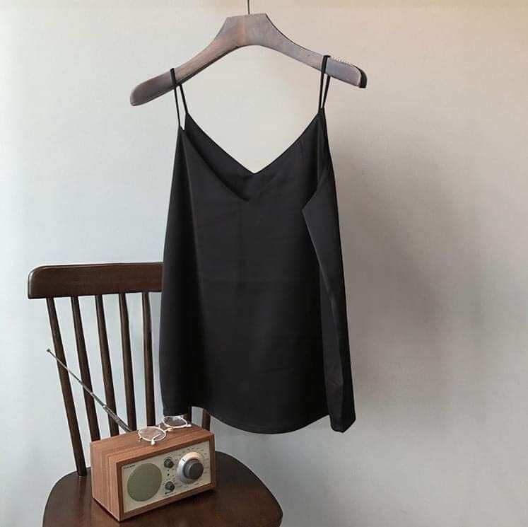 Áo 2 Dây nữ Lụa Hàn cao cấp MADELA, Áo hai dây lụa Vintage