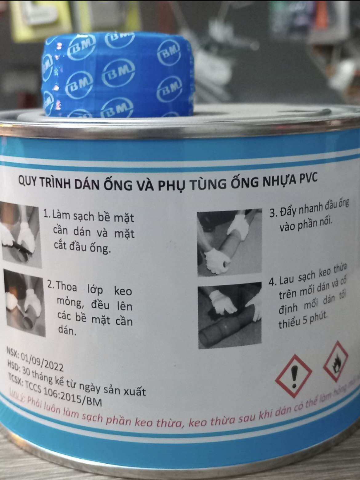Keo dán ống nhựa PVC Bình Minh (200gr, 500gr)