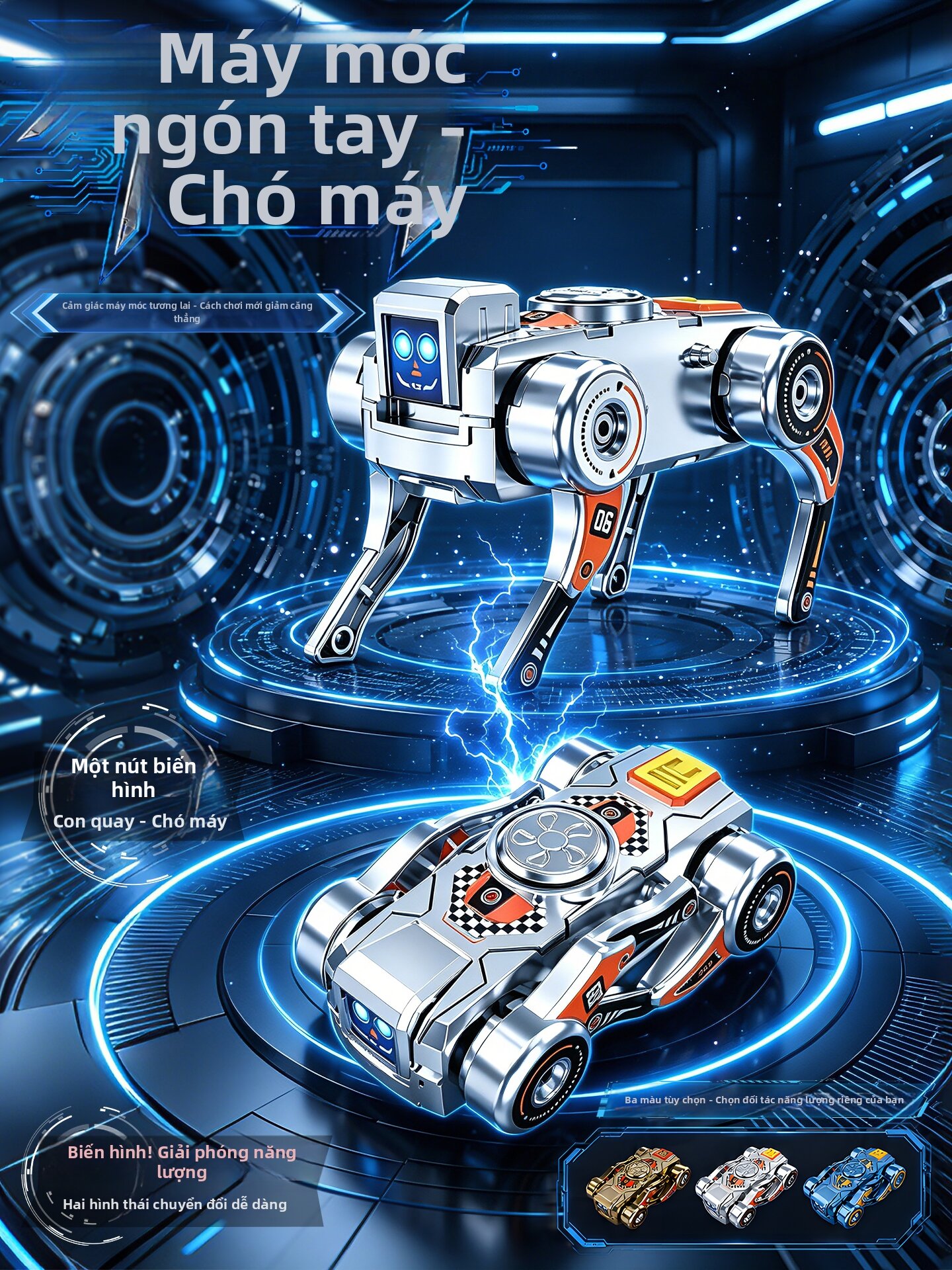FENFA | Đồ Chơi Robot Chó Máy Biến Hình 2-trong-1