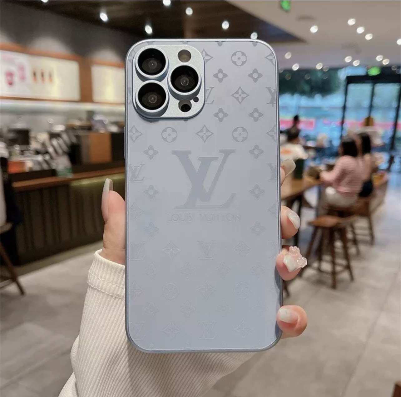 Ốp Viền Vuông Lv Ánh mờ Iphone 15 pro max/ ip14 pro max