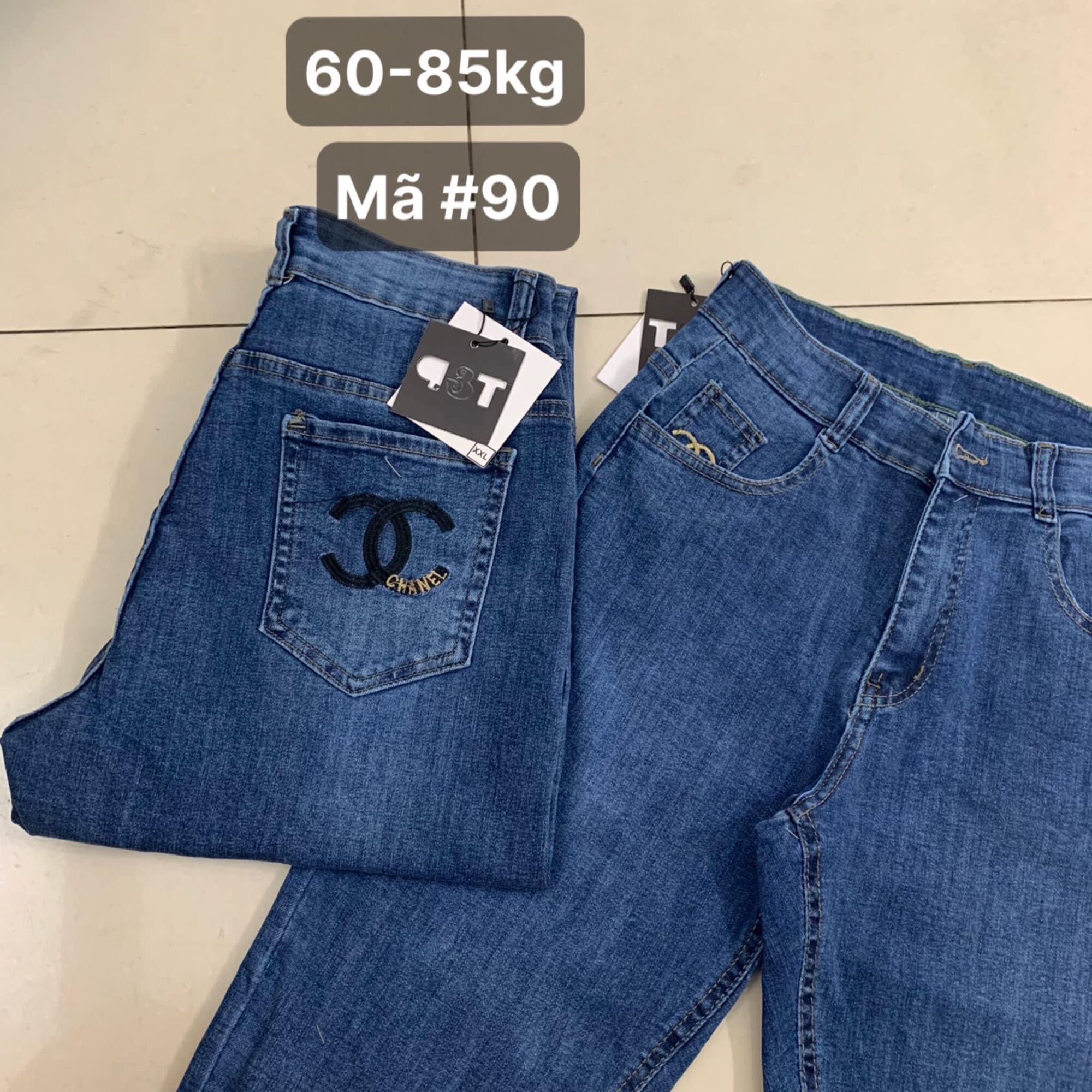 Quần jean baggy bigsize co dãn 60-85kg