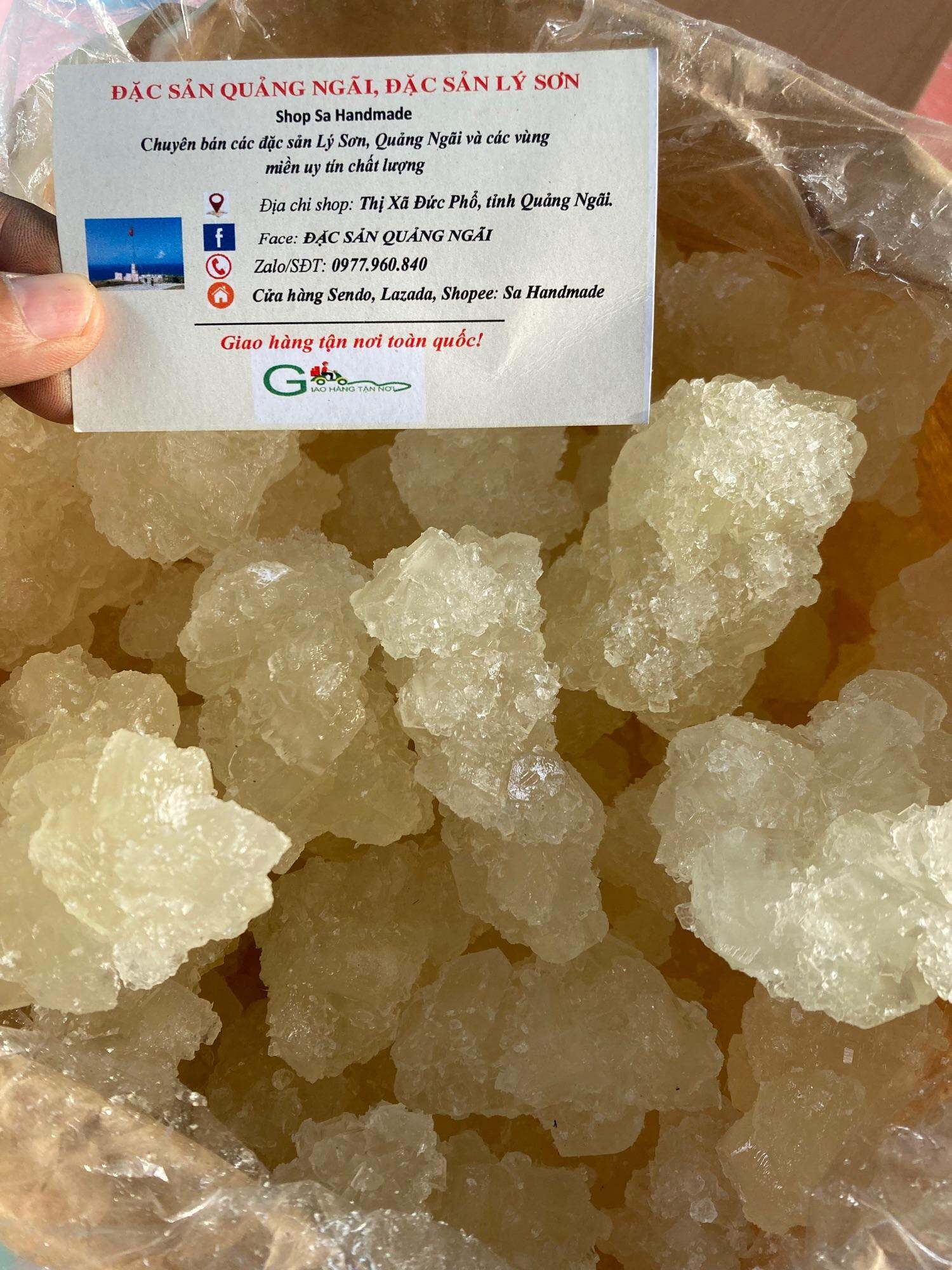 1KG ĐƯỜNG PHÈN VÀNG (NHẠT) KHÔNG PHẨM MÀU MẬT MÍA ĐẶC BIỆT QUẢNG NGÃI