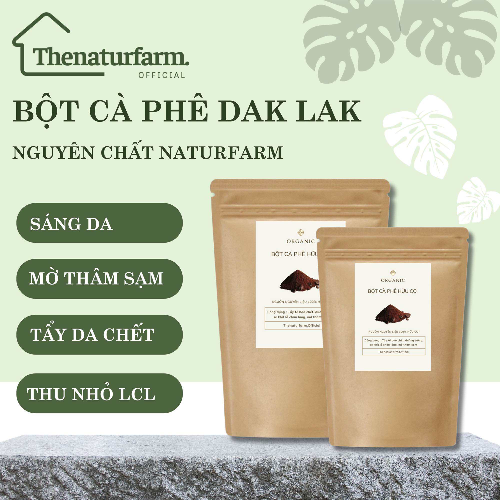 [HCM]Bột cà phê nguyên chất Organic 100gr - tẩy tbc, dưỡng trắng da