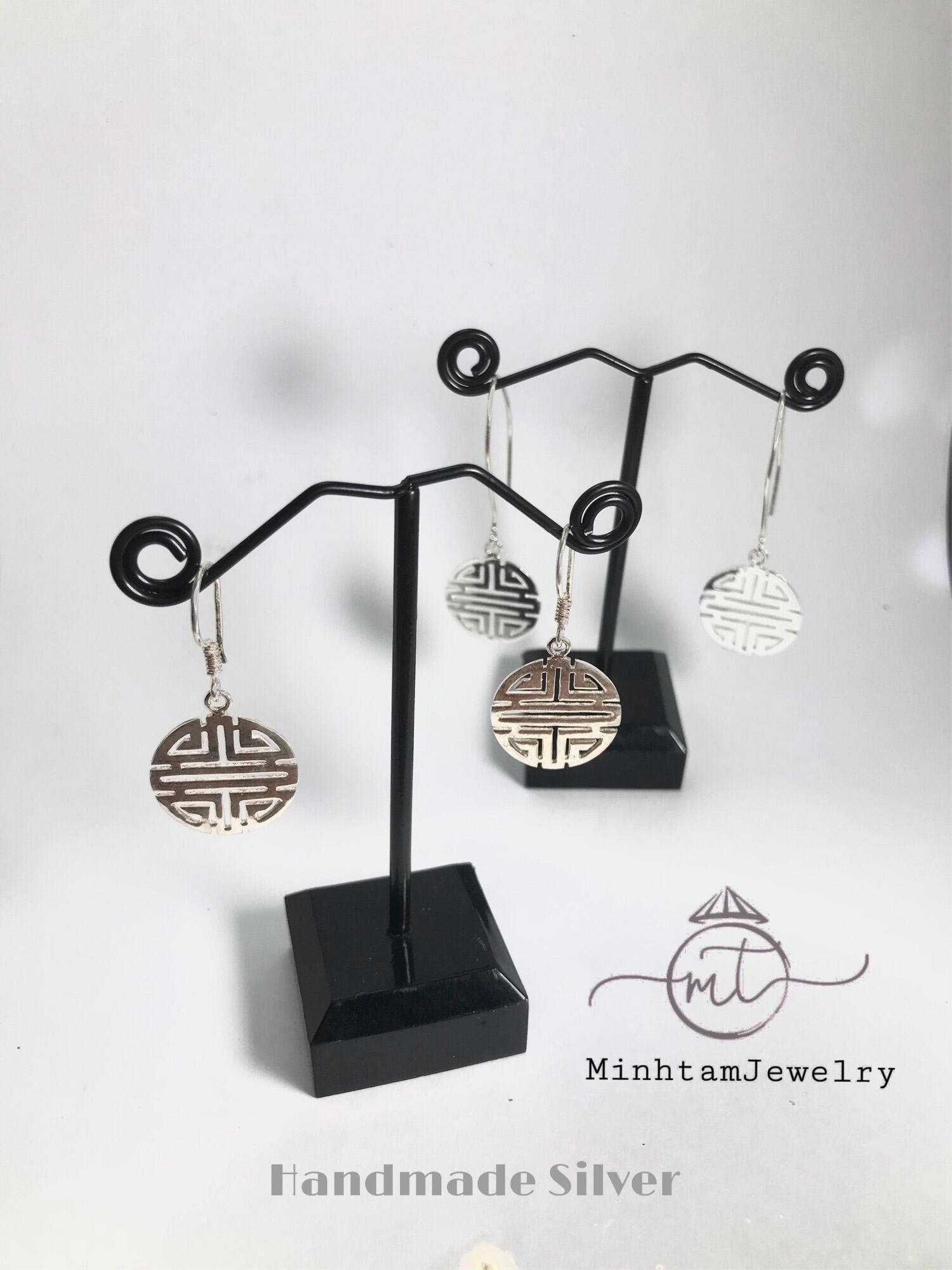 Double happiness earring | Handmade Silver | Bông tai hỷ | Design by MinhtamJewelry