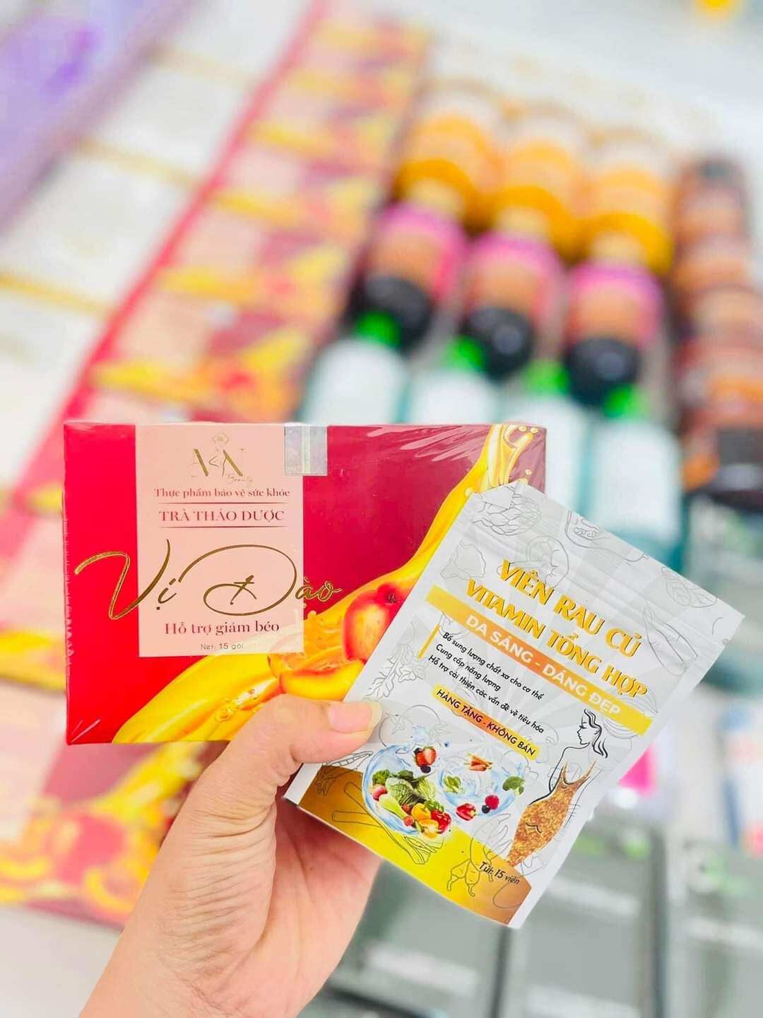 Trà giảm cân vị đào
