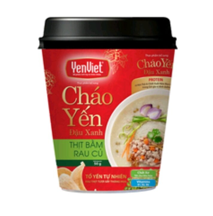 Cháo Yến Ly Yến Việt Đậu xanh thịt bằm rau củ 50g