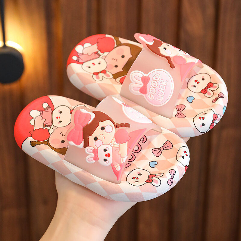 Dép lê trẻ em dép lê mùa hè cho bé trai bé gái tắm trong nhà chống trượt dép lê em bé đáng yêu trong nhà mẫu giáo