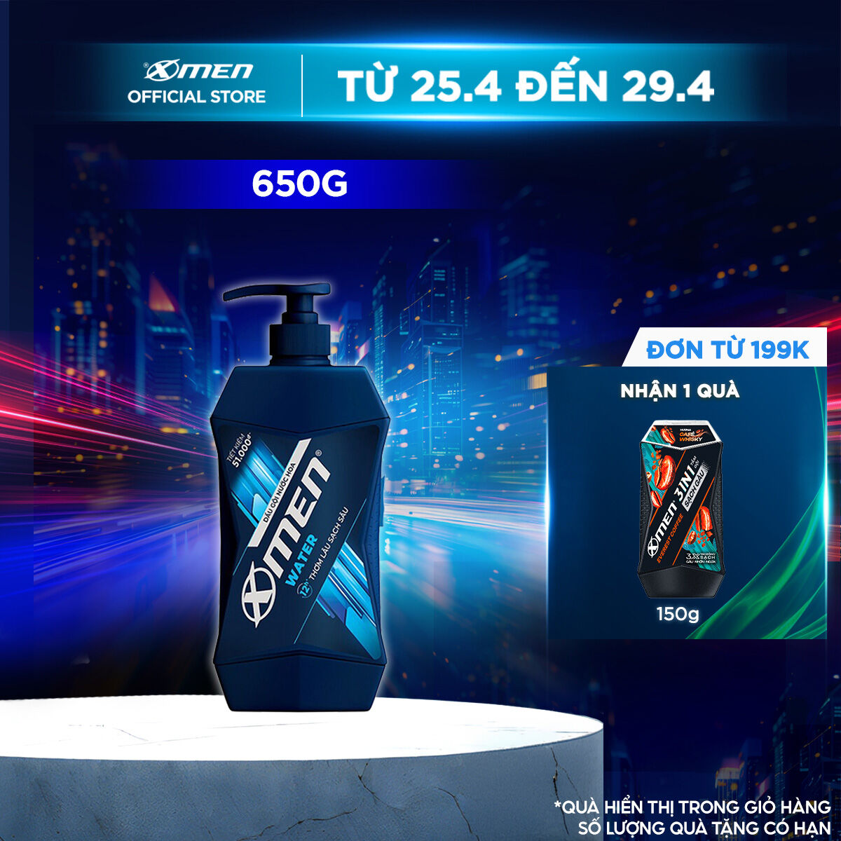 Dầu Gội Nước hoa X-Men Water 650g