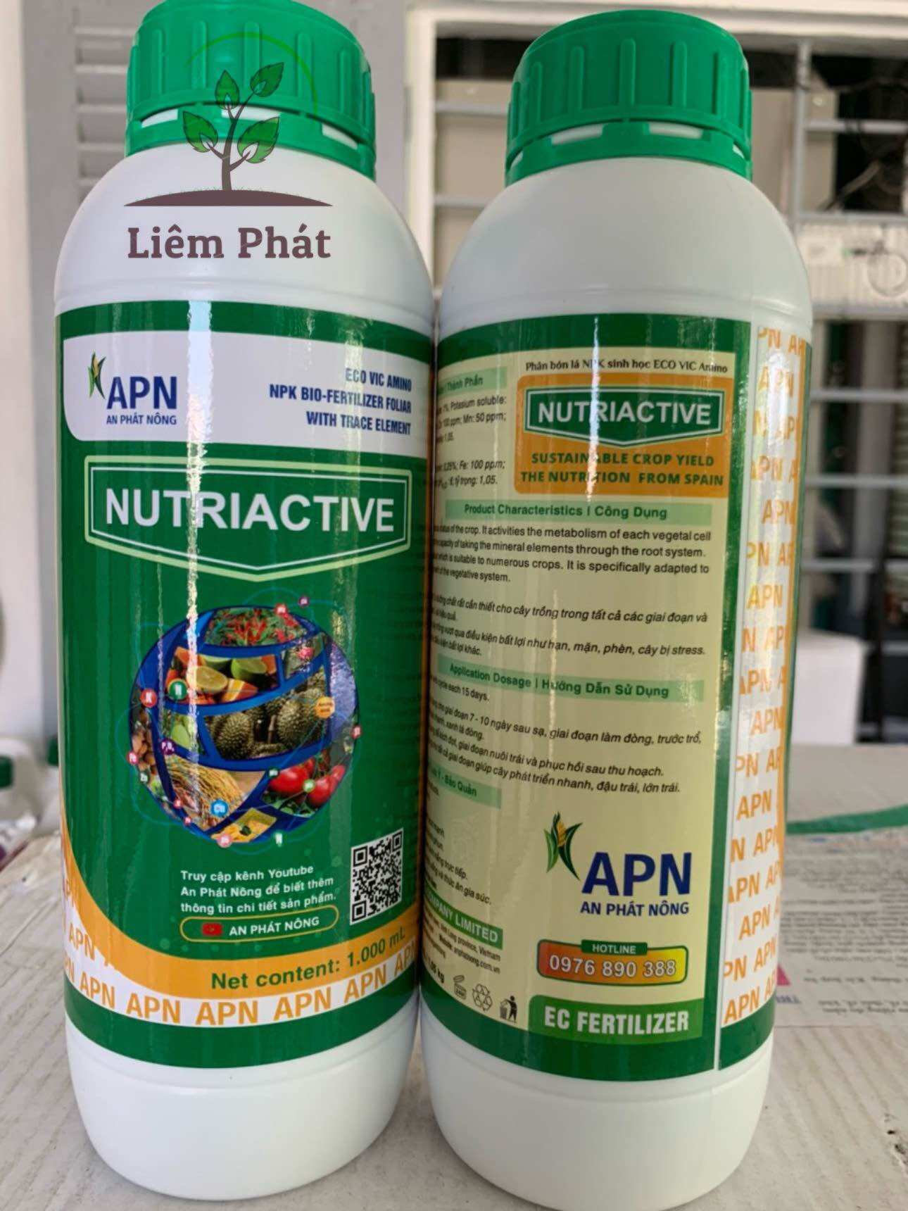1 chai Nutriactive (1lit) diện mạo mới của An phát nông