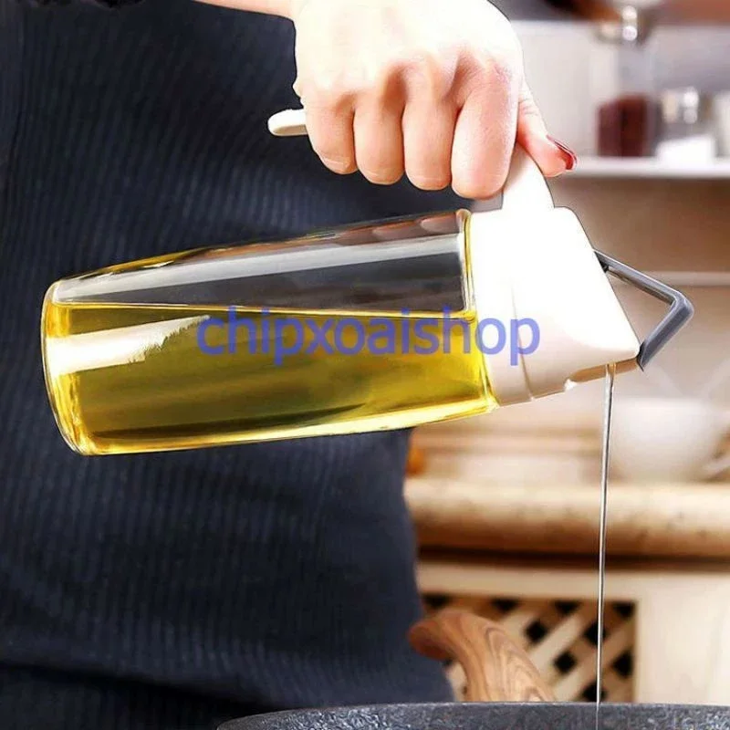 Bình rót đựng dầu ăn 600l tự động mở nắp