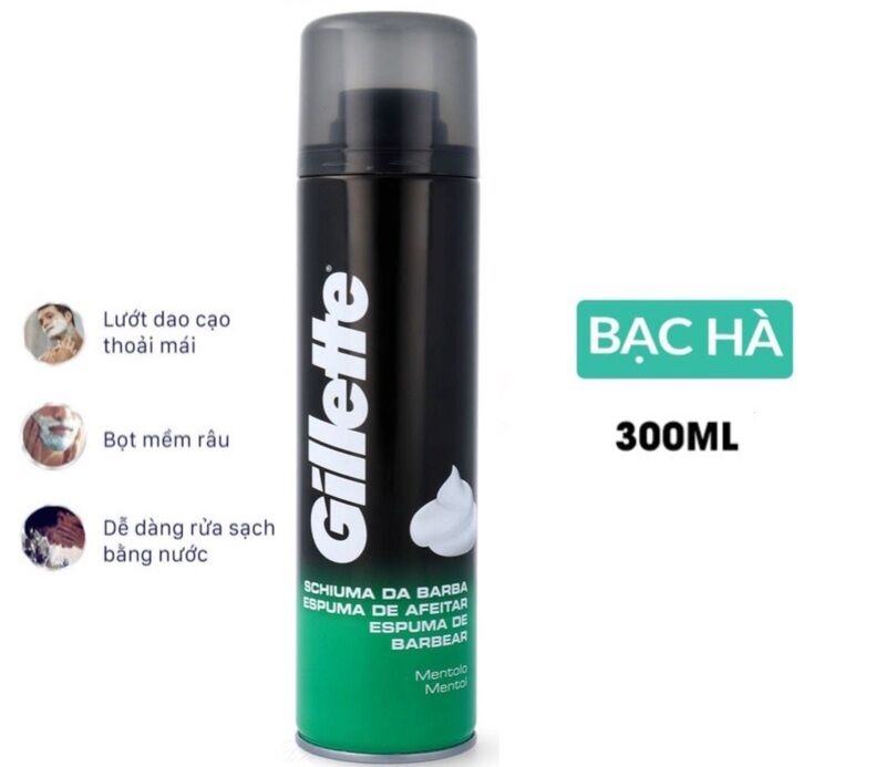 HÀNG MỸ CHUẨN] Bọt cạo râu Gillette USA