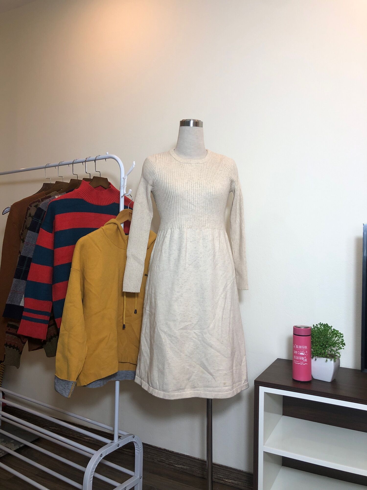 [2Hand] Đầm len dáng dài phong cách Hàn Quốc