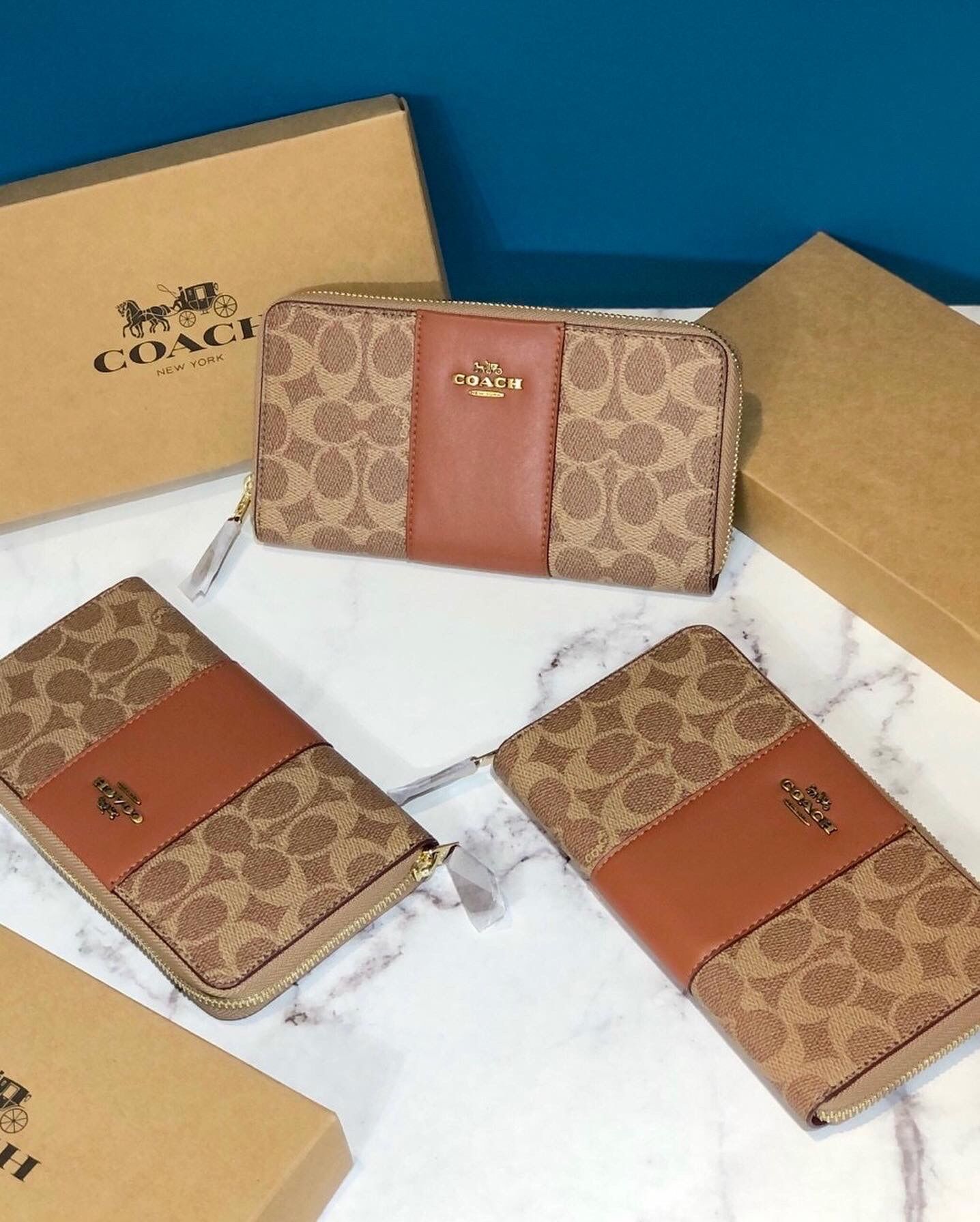 Ví dài Coach Accordion Zip