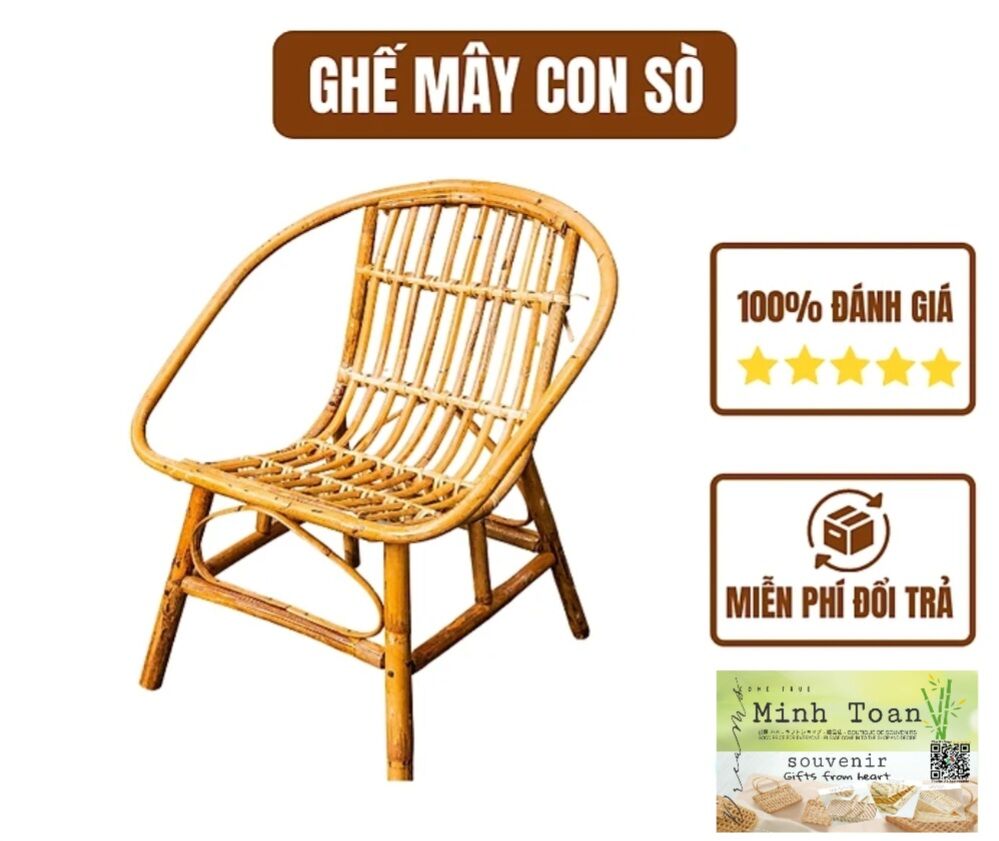 Ghế mây tre đan tự nhiên