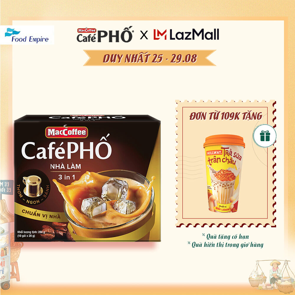 Cà phê Phố Nhà làm - MacCoffee (hộp 10 gói x 28g)