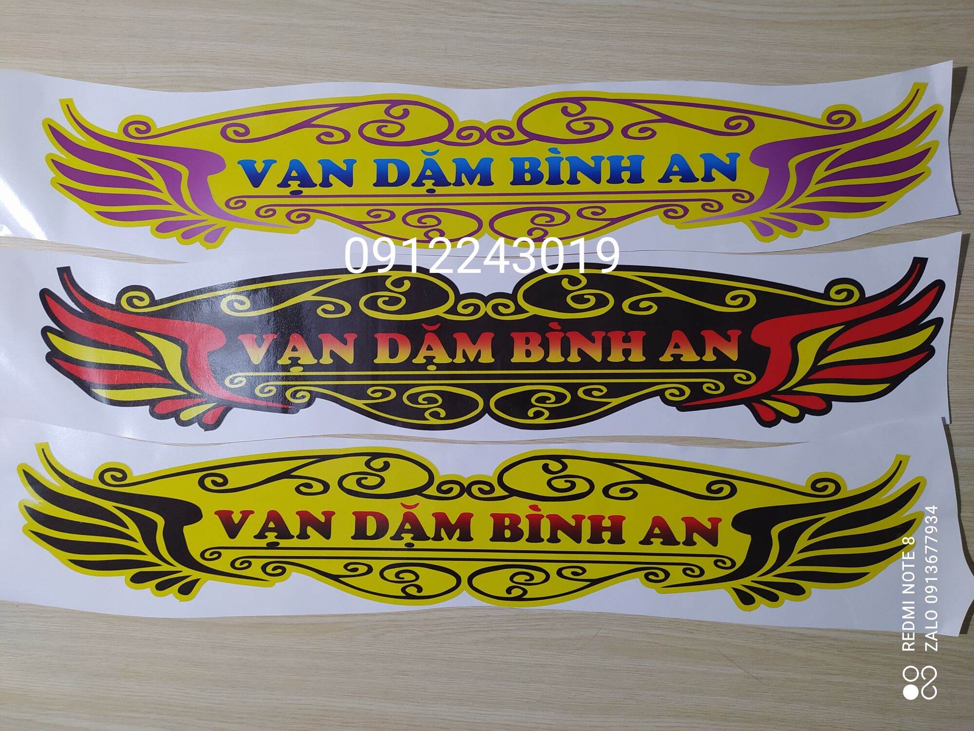 Mẫu tem vạn dặm bình an được ưa chuộng nhất dán trang trí xe tải, xe oto