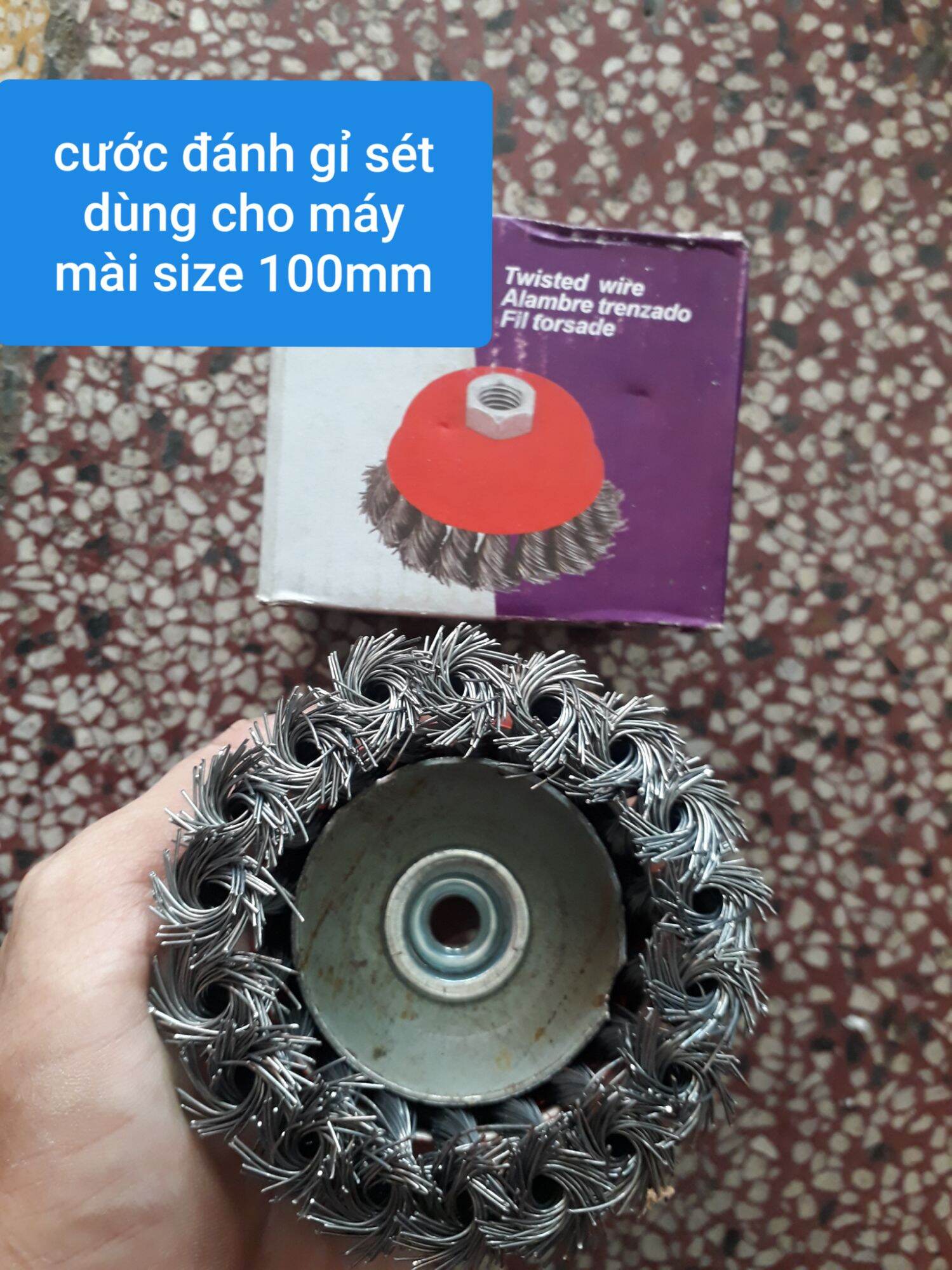 Chén cước đánh gỉ sét size 75mm cốt M10