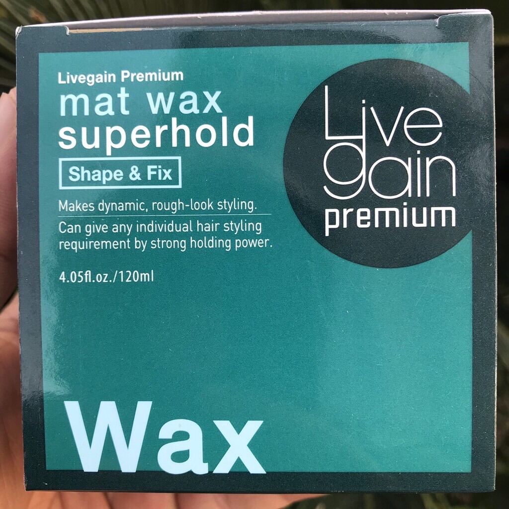 Sáp tạo kiểu độ cứng mờ LiveGain Premium Mat Wax - Super Hold 120ml