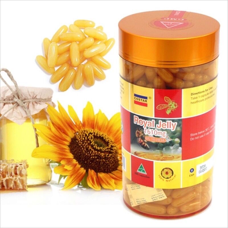 Viên uống sữa ong chúa costar royal jelly 1610mg 365 viên