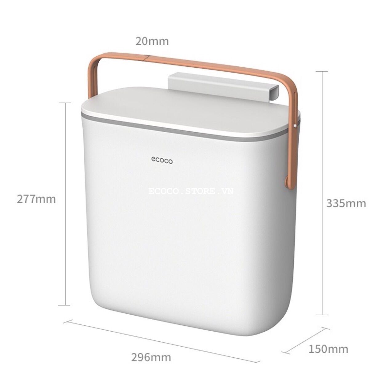 Thùng rác treo tủ bếp Ecoco, thùng rác dán tường Ecoco - ECOCO 2236