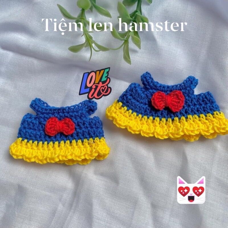 Váy cho hamster đầm bạch tuyết