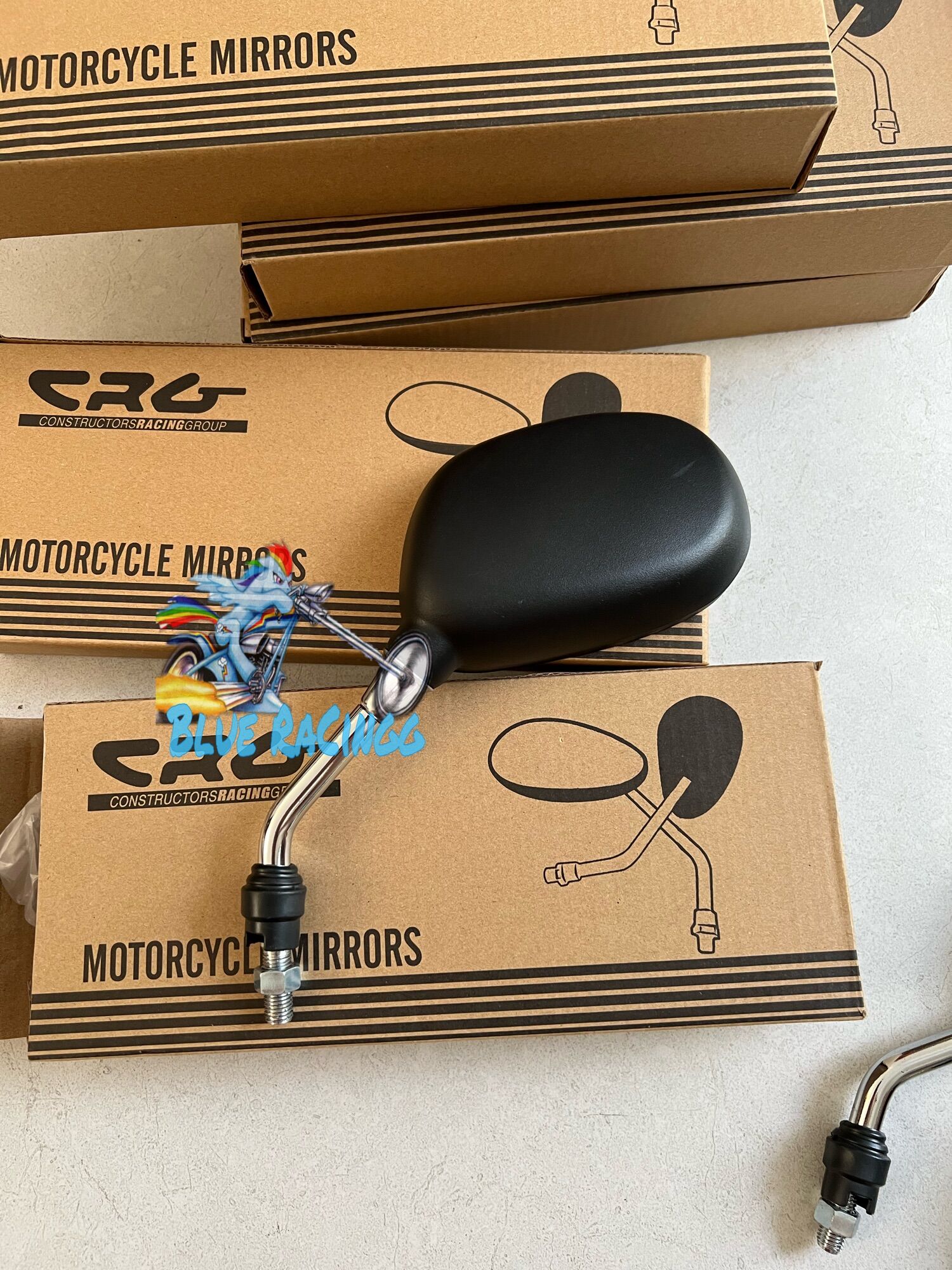 Kính Gương Xe Máy CGR kiểu SPark 1 Cặp Trái Phải