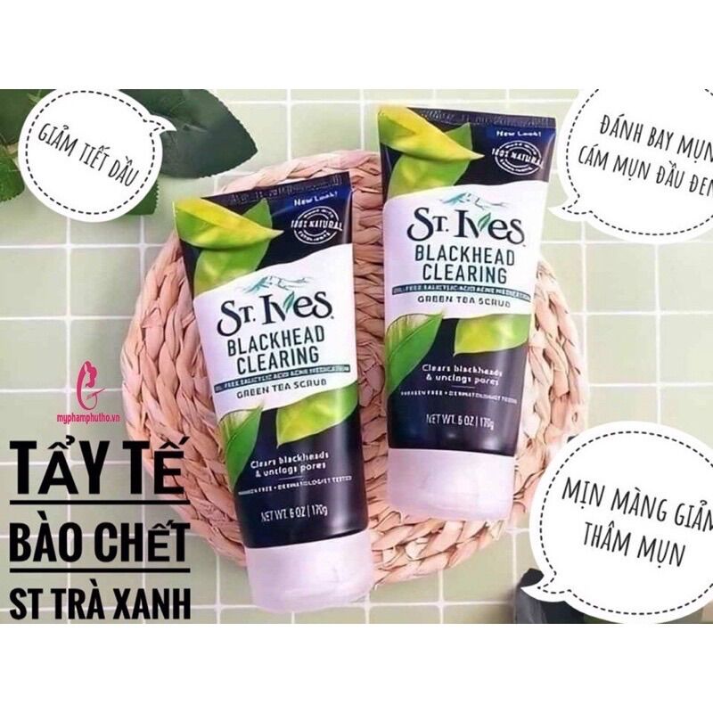 Sữa rửa mặt tẩy da chết St.Ives Trà Xanh