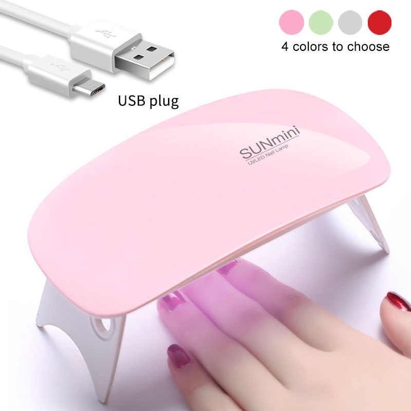 Máy hơ gel SUN mini - Máy làm khô móng tay nail - Đèn Led UV sấy khô gel sơn móng tay xài cổng sạc điện thoại USB