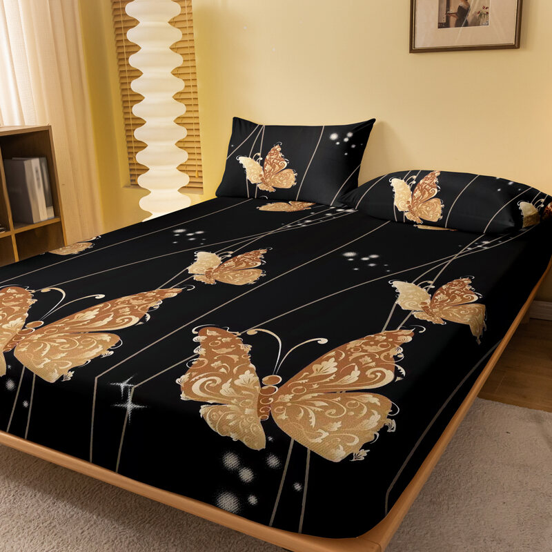 Kingdee Mờ Bedsheet Với Opera Họa Tiết Điểm 100% Polyester Phòng Ngủ Drap Giường Một Mảnh Không Có Vỏ Gối