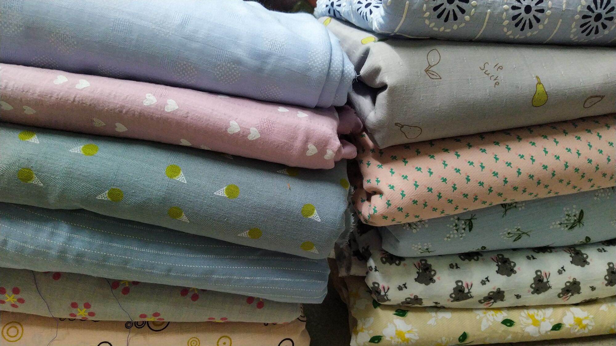 Vải linen/boi hoa các loại khổ 1m4 x 0.5m may váy áo