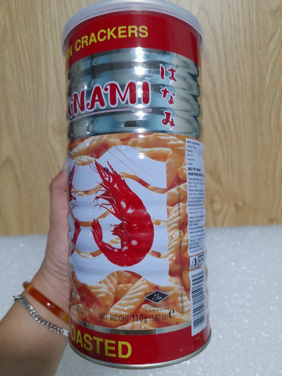 Bánh Snack tôm Hanami hộp 110g