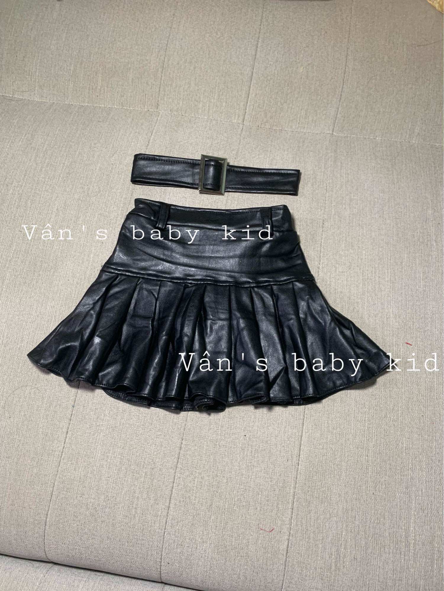 Chân váy da mềm cho bé gái