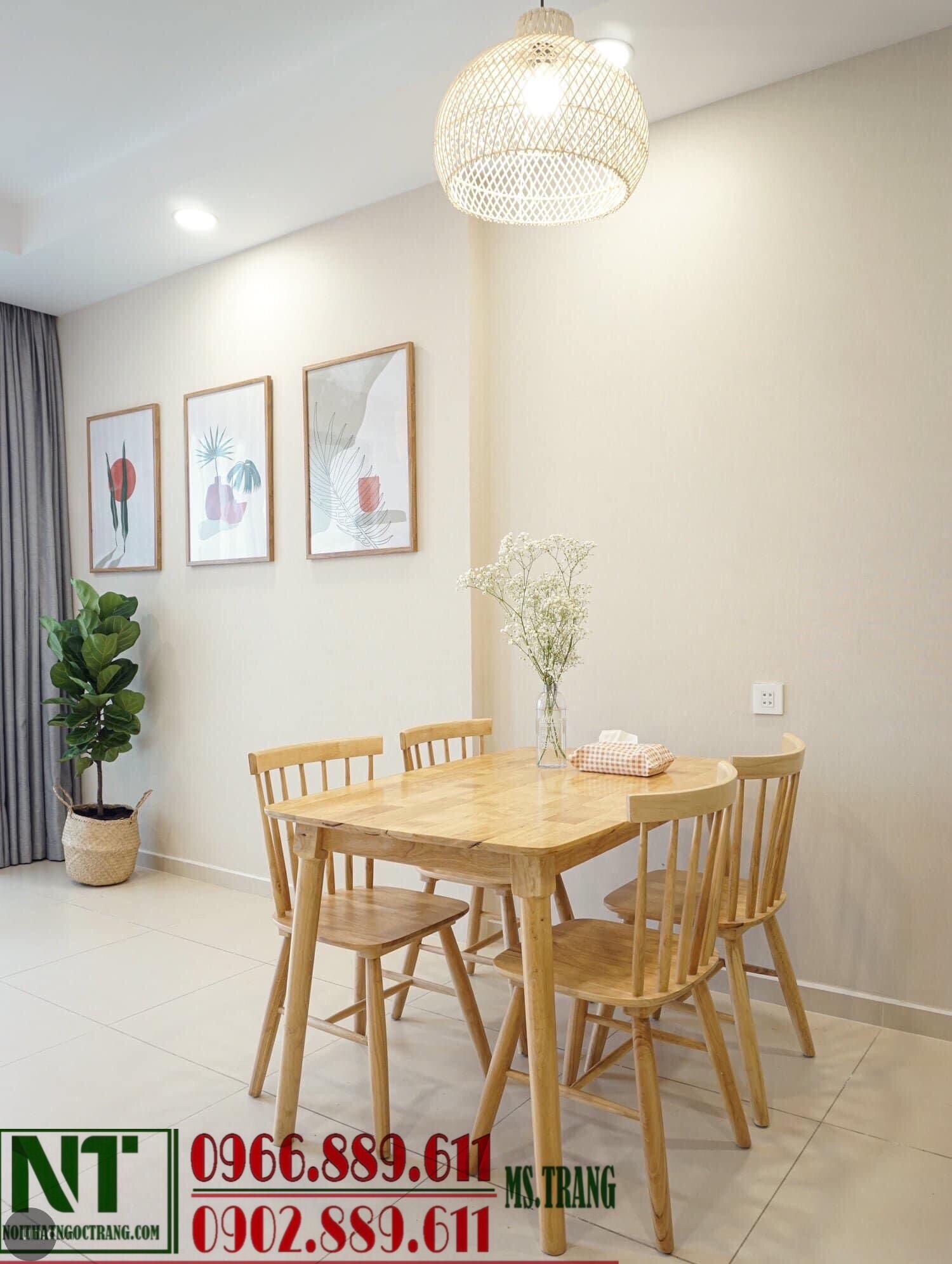 [HCM]Bàn ghế gỗ phòng ăn giá rẻ