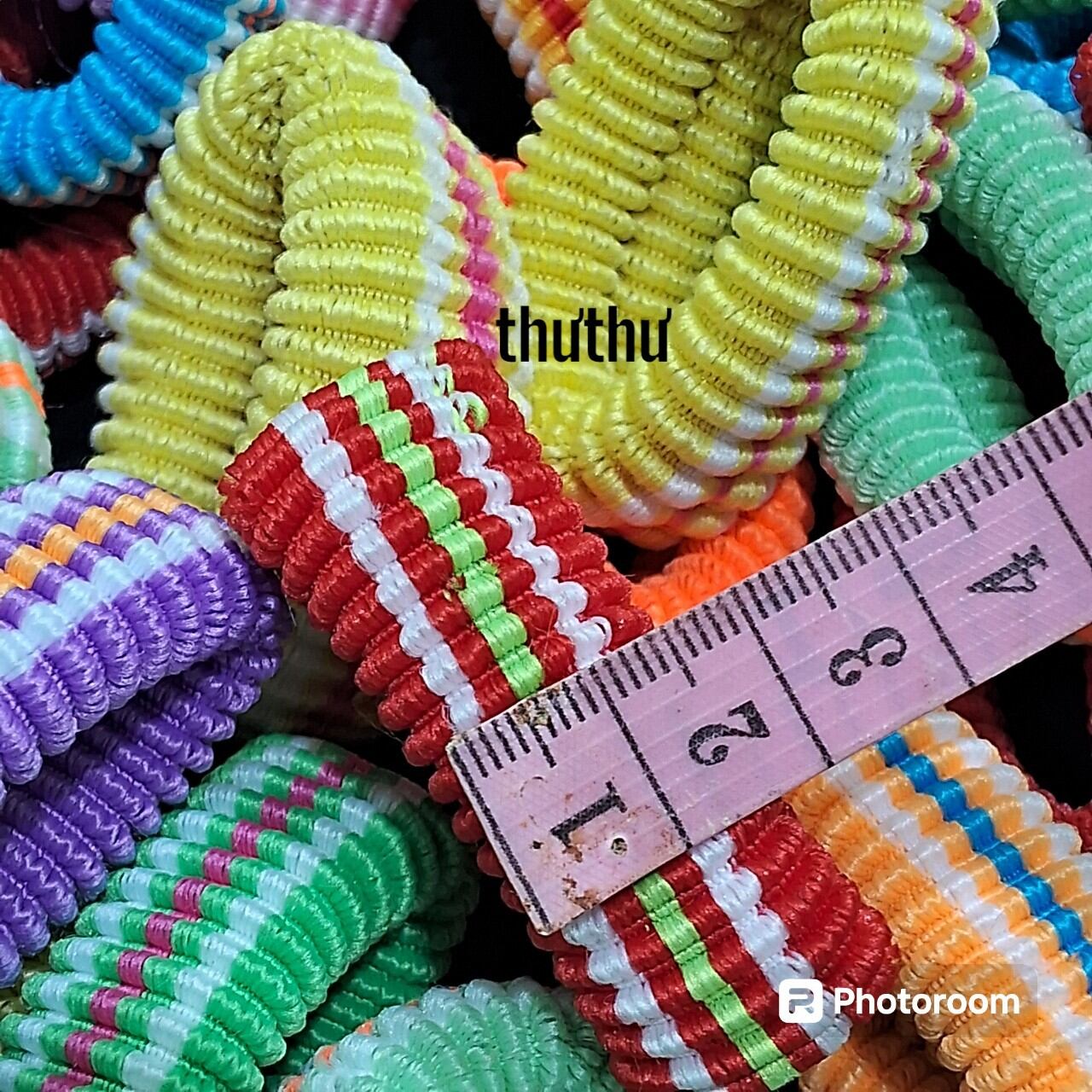 Túi 10 thun cột tóc màu/đen/sọc (bản 1.5-2cm)