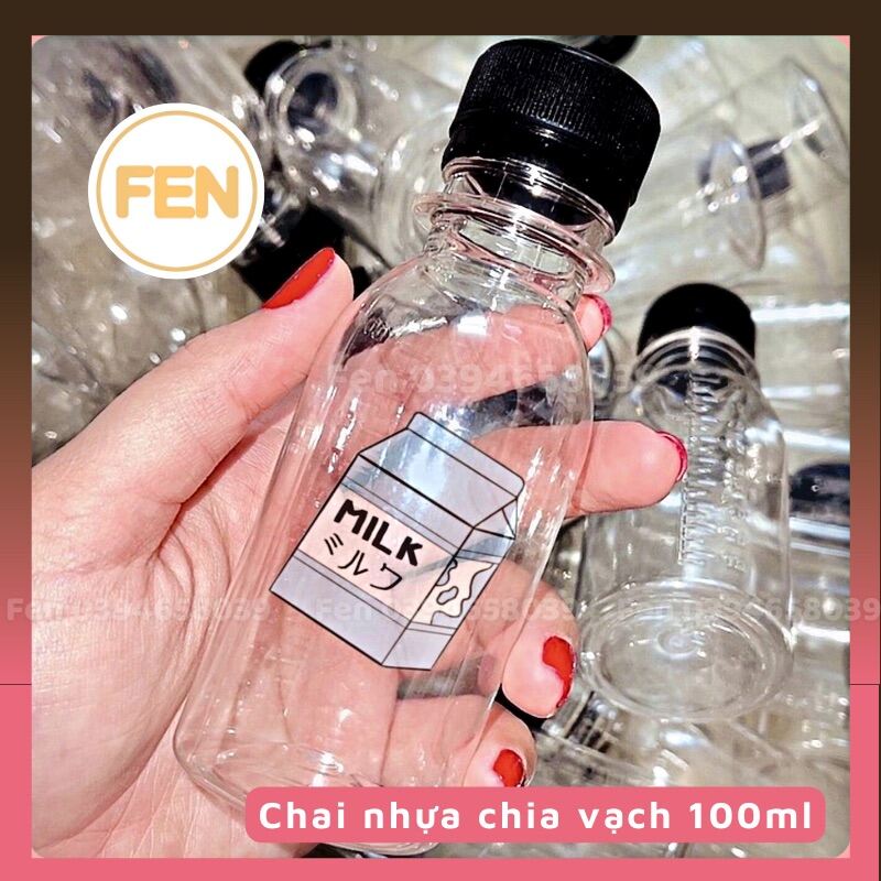 Emoslim CHAI NHỰA CHIA VẠCH 100ml PHA EMODETOX  HÀNG LOẠI 1 SIÊU ĐẸP  Freeship  chai nhựa nguyên sin