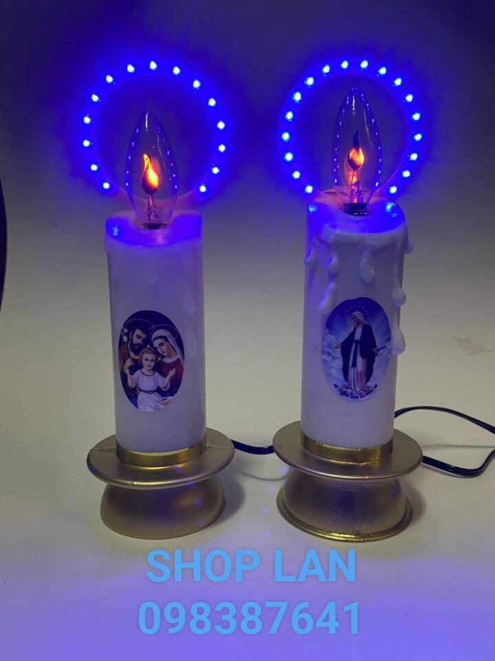 Đèn Nến điện Công Giáo -đèn nến hào quang - đèn thờ led sử dụng bóng led.