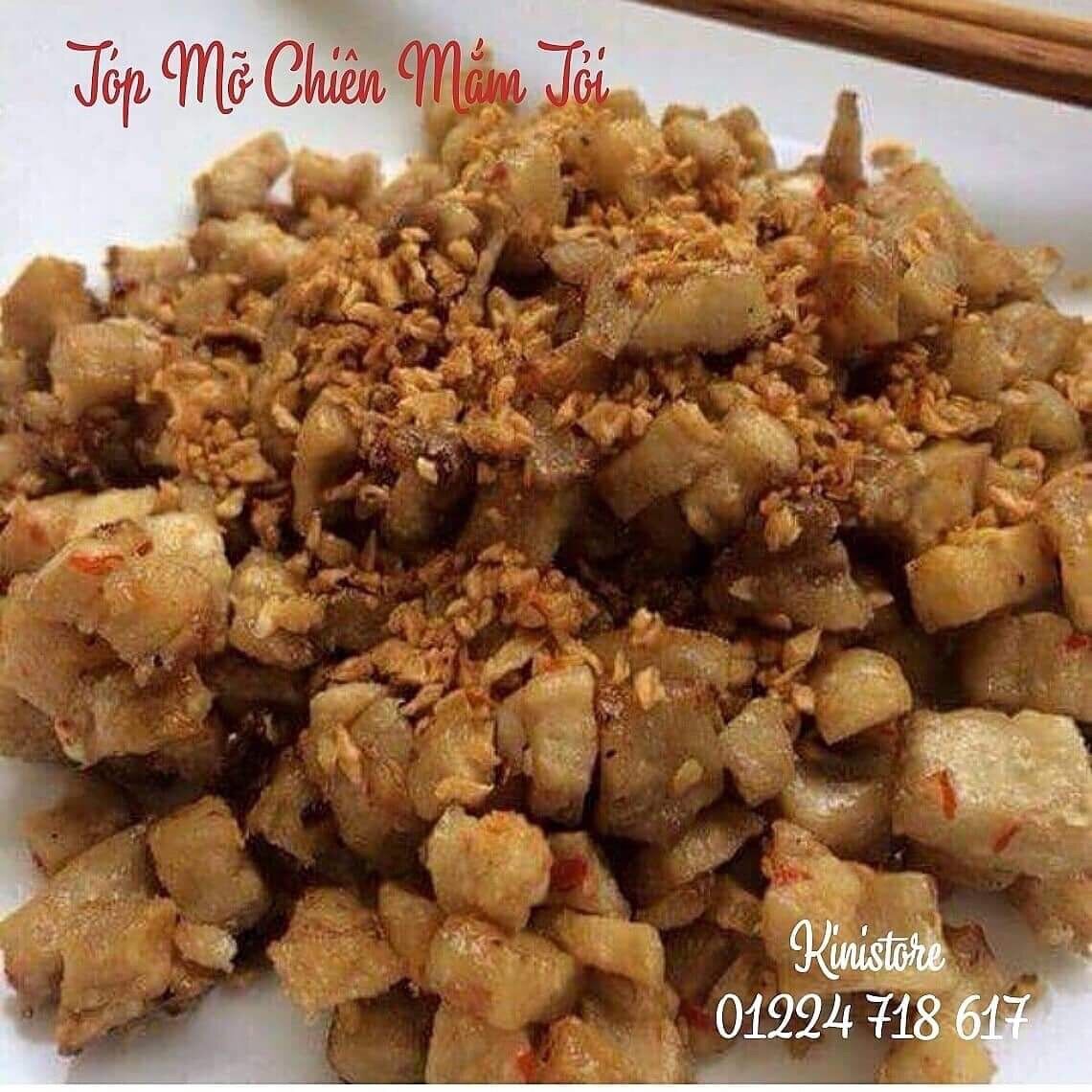 1kg Tóp Mỡ Chiên Mắm Tỏi