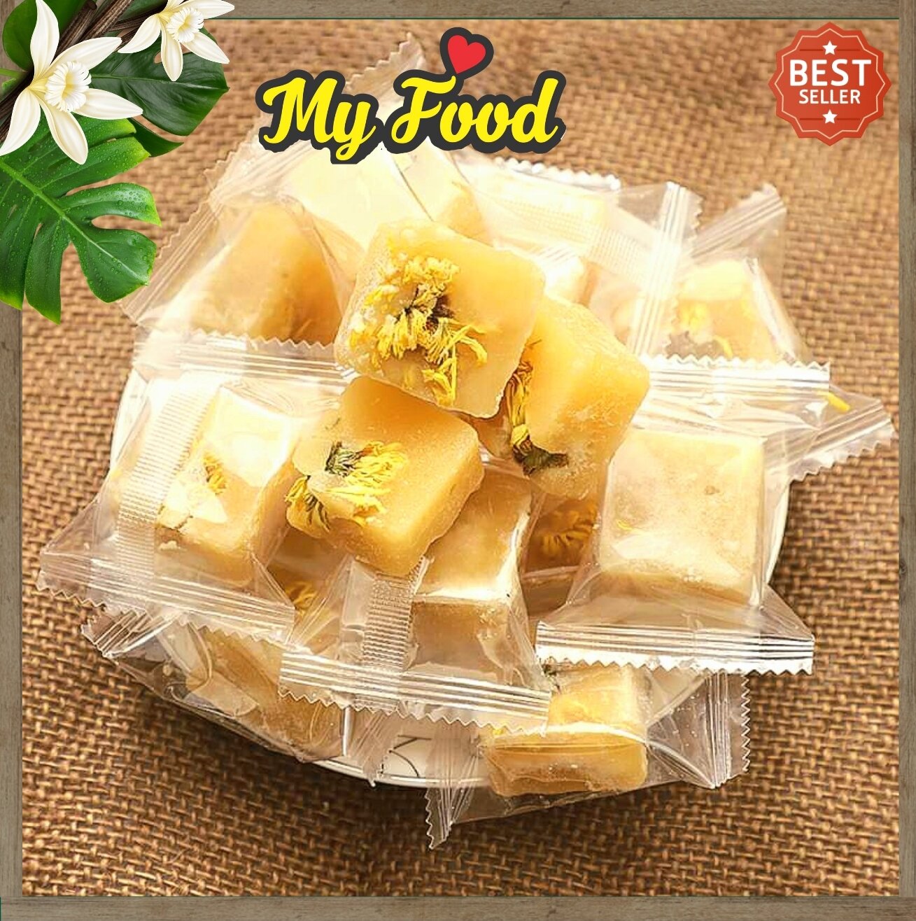 trà hoa cúc đường phen 500g tặng kèm 1 gói kỹ tử mini khách mua bao nhiêu cúc tặng bấy nhiêu gói kỹ tử )