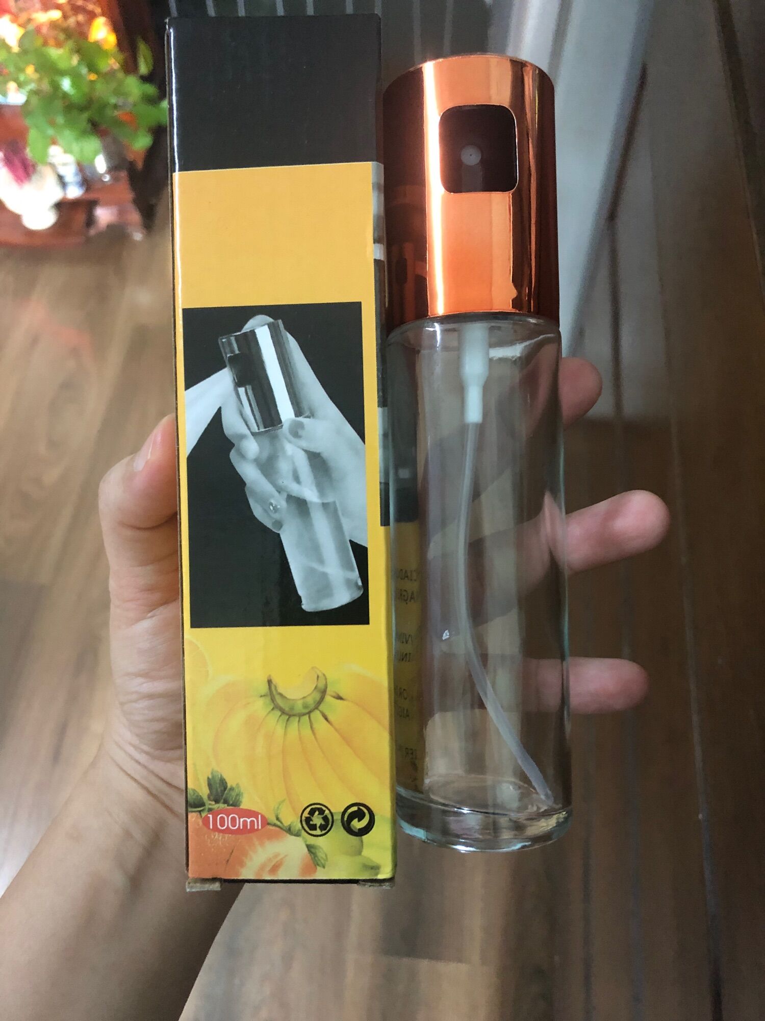 Bình xịt dầu ăn thuỷ tinh, chai xịt dầu phun sương 100ml