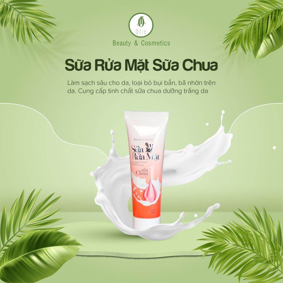 sữa rửa mặt sữa chua Olic