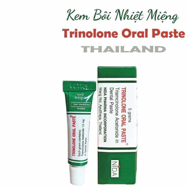 01 Túyp Kem Bôi Nhiệt Miệng Trinolone Thái Lan