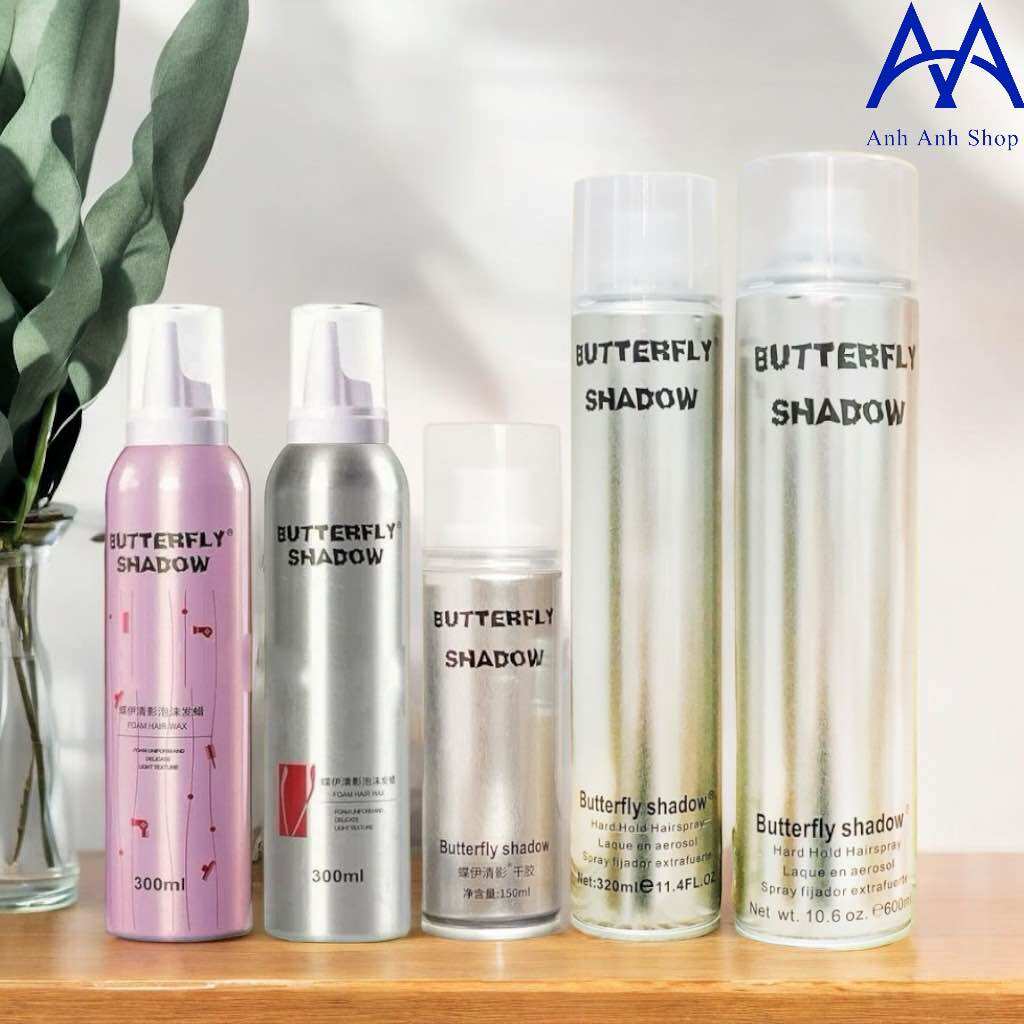 Gôm xịt tóc butterfly shadow chính hãng dung tích 150ml-320ml-600ml